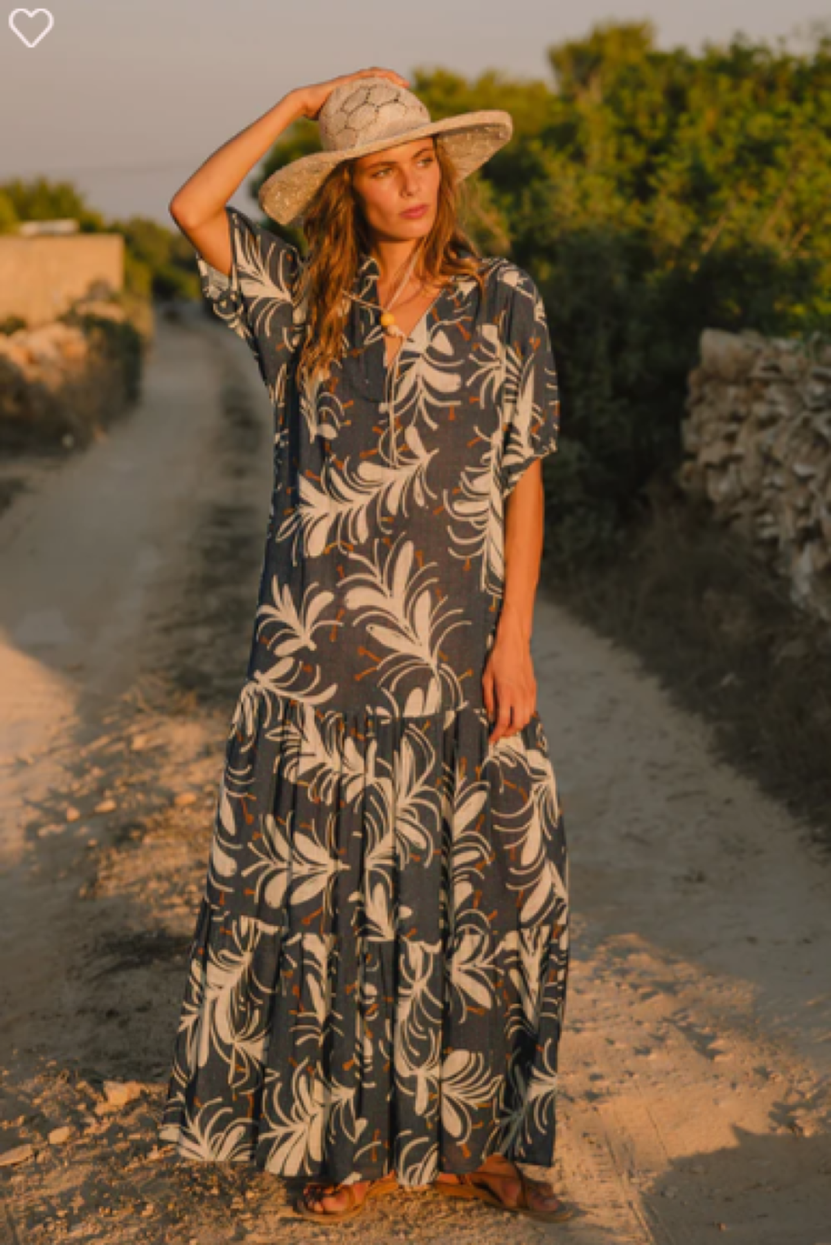 Soler London Villamarie Tier Ankle Length Dress - Leaf Indigo - Image 5 of 5