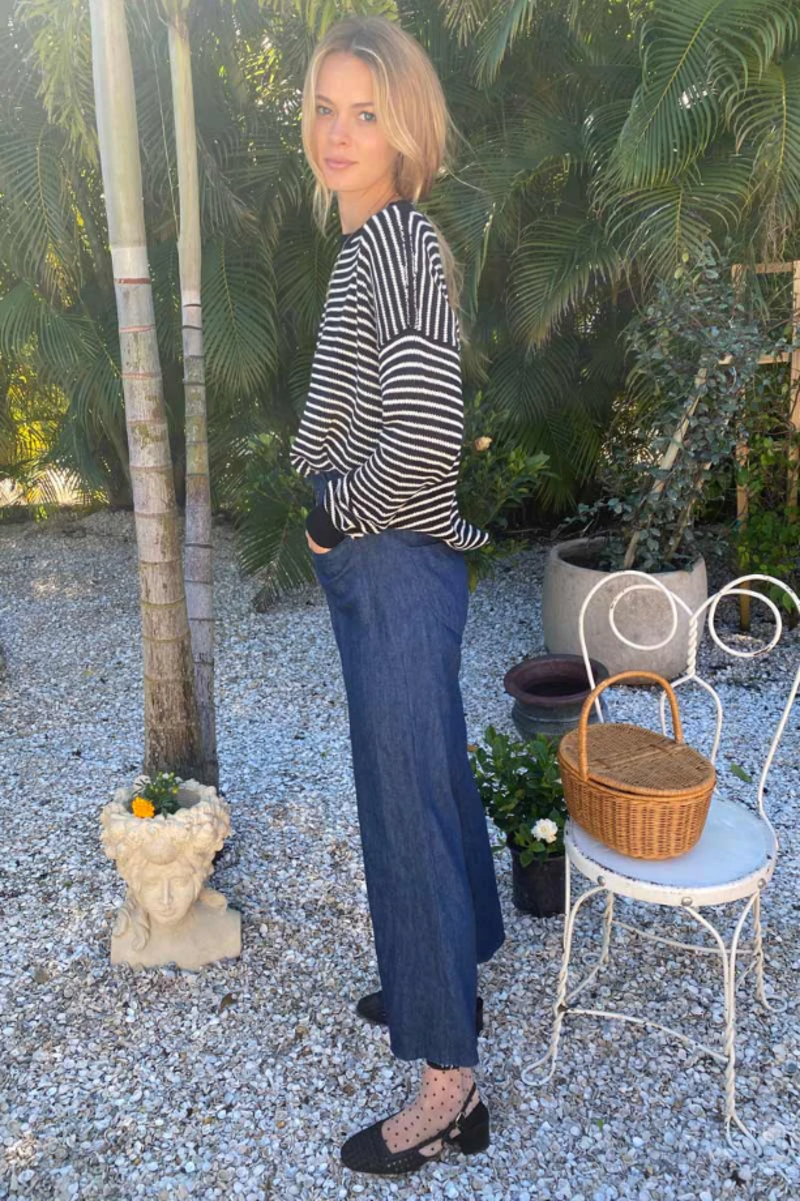 Emerson Fry Tulip Crop Flare Pants - Indigo Emerson Fry Tulip Crop Flare Pants - Indigo