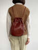 Vintage Woven Leather Backpack - Thumbnail 1