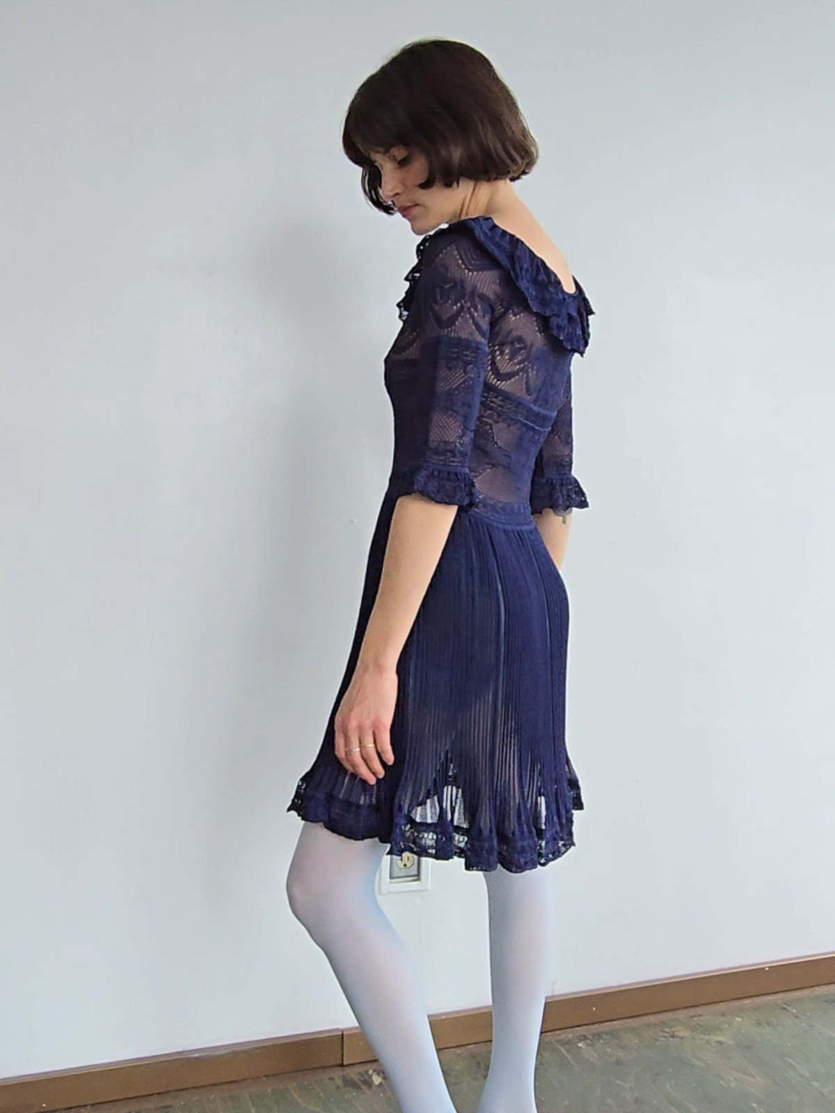 polagram lace dress Polagram Floral Print Midi Dress in Ivory Multi FINAL SALE 3XL main image 1