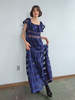 Vintage Anne Fontaine Tiered Lace Dress - Navy Blue - Thumbnail 1