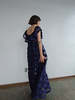 Vintage Anne Fontaine Tiered Lace Dress - Navy Blue - Thumbnail 5