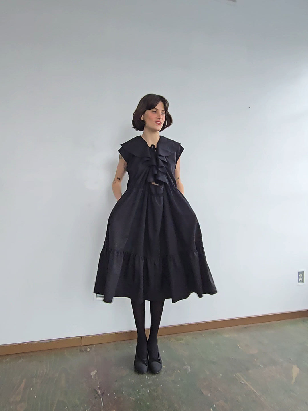 Comme des Garcons Ruffle Dress - Black | Garmentory