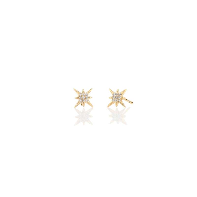 Kris Nations Starburst Crystal Stud Earrings