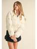 Mable Bianca Puffer Jacket With Ribbon Bow - Ecru - Thumbnail 2