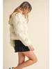 Mable Bianca Puffer Jacket With Ribbon Bow - Ecru - Thumbnail 9