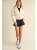Mable Bianca Puffer Jacket With Ribbon Bow - Ecru - Thumbnail 11