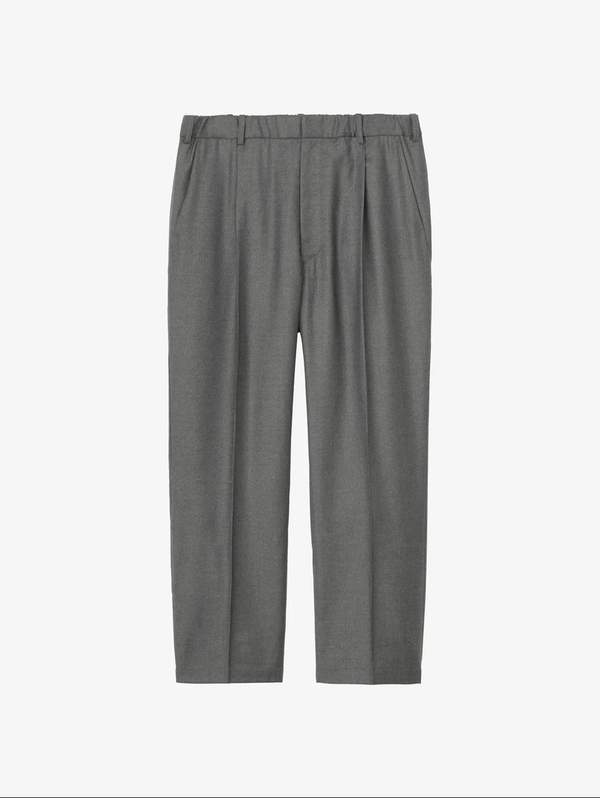 Goldwin One Tuck Wool Relax Pants - Mix Charcoal | Garmentory
