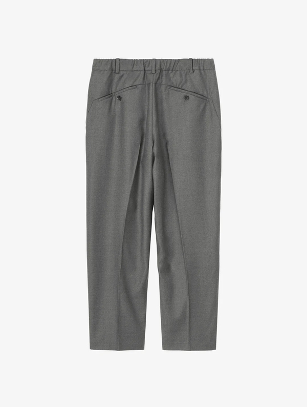 Goldwin One Tuck Wool Relax Pants - Mix Charcoal | Garmentory