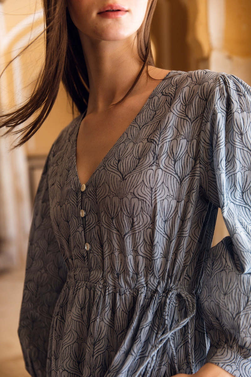 CQC LA Hand-Printed Ashbury Dress CQC LA Hand-Printed Ashbury Dress