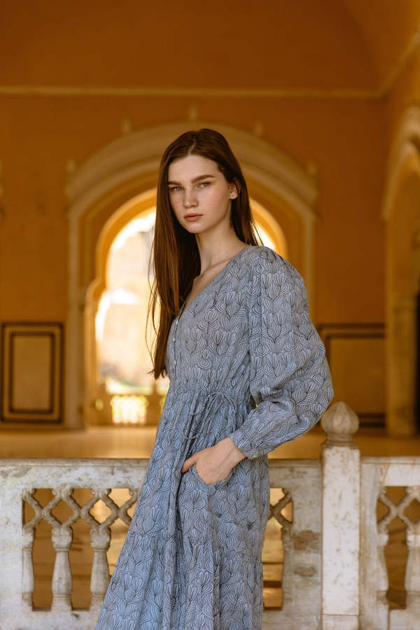 CQC LA Hand-Printed Ashbury Dress CQC LA Hand-Printed Ashbury Dress