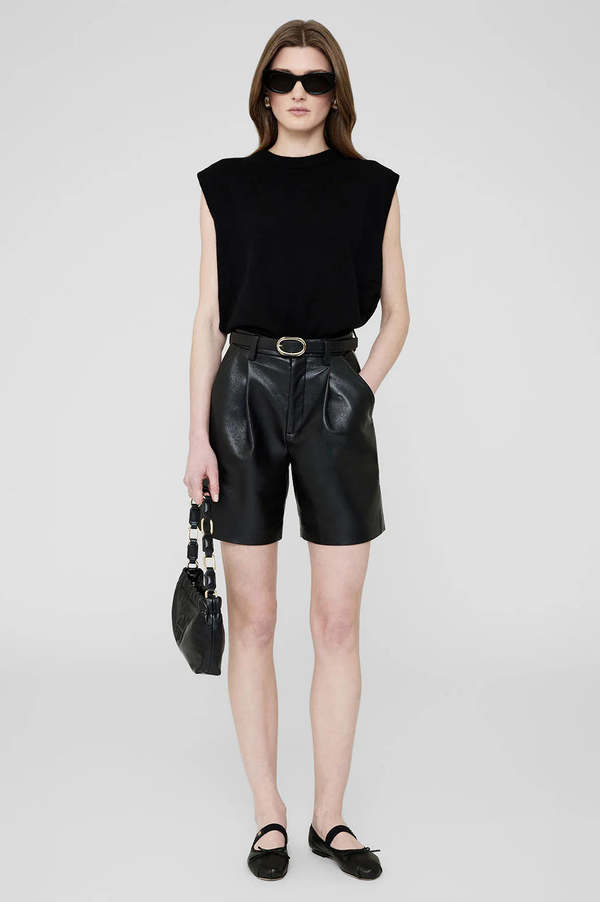 Anine Bing Small Signature Link Belt - Black | Garmentory display picture 1