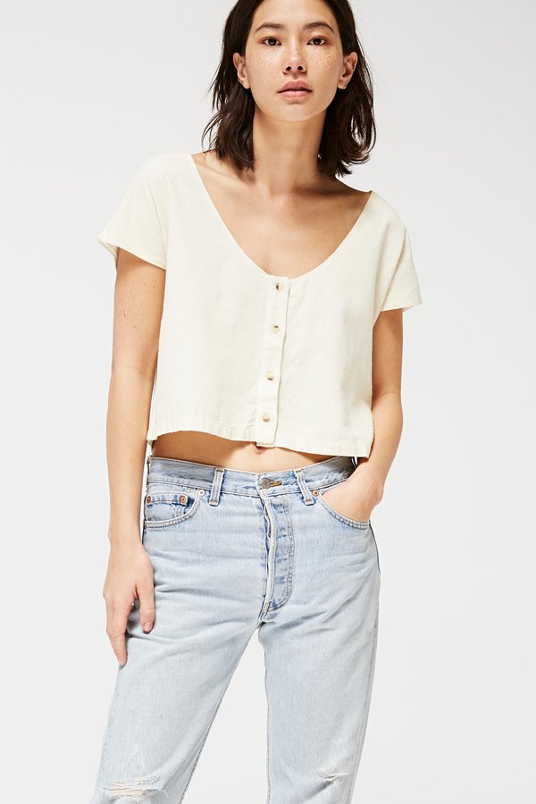 Lacausa Reversible Silk Top Lacausa Reversible Silk Top