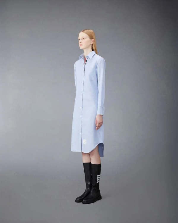 Thom Browne Oxford Stripe Shirtdress - Light Blue | Garmentory
