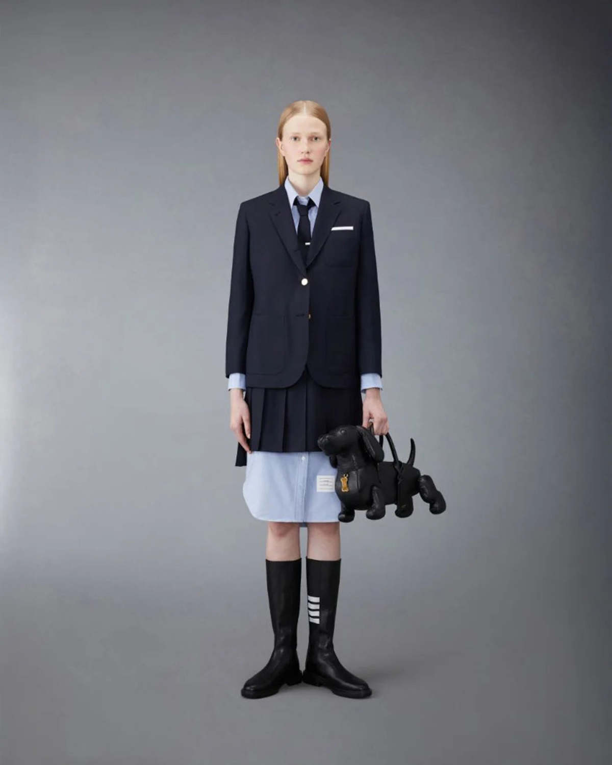 Thom Browne Oxford Stripe Shirtdress - Light Blue | Garmentory