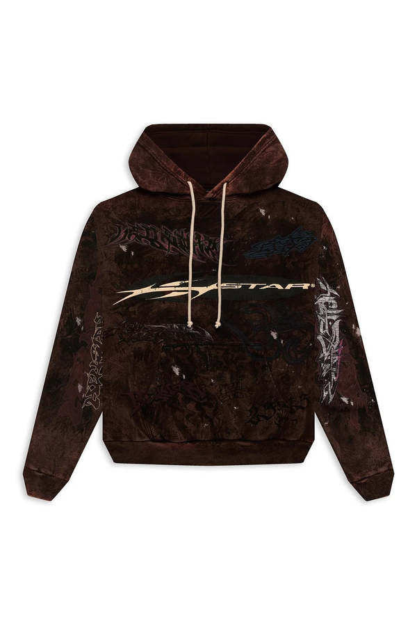 Hellstar HStar Hoodie - Brown | Garmentory
