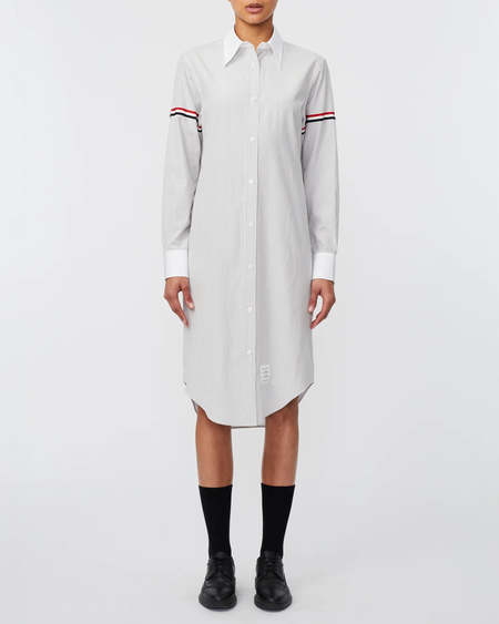 Thom Browne Thigh Length Point Collar Shirtdress | Garmentory