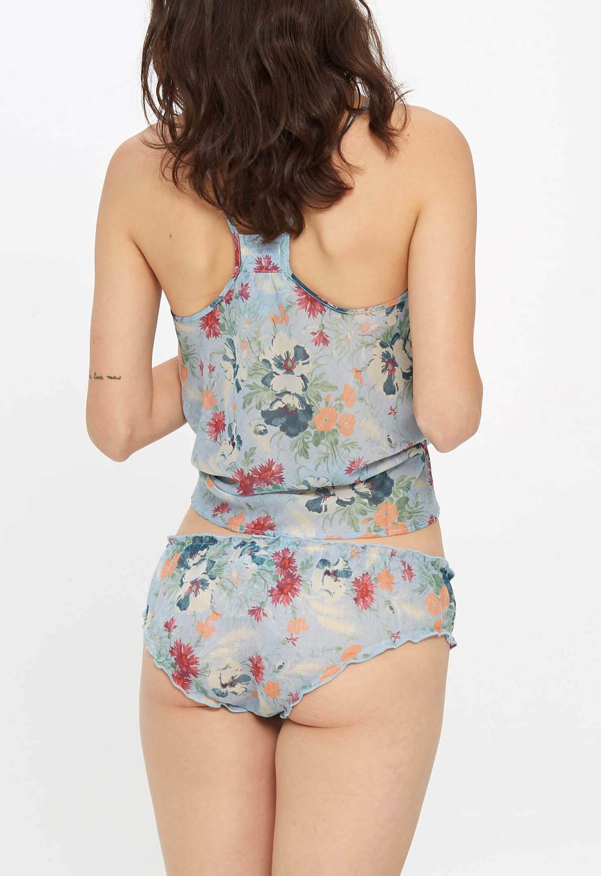 Loup Charmant Scoop Tank - Sky Tuscan Floral - Image 2 of 4