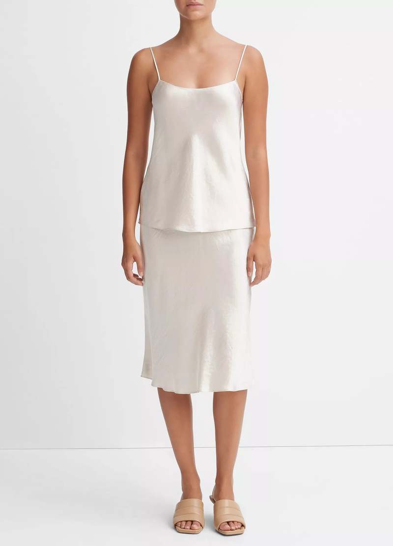 Vince Satin Slip Skirt - Champagne Vince Satin Slip Skirt - Champagne