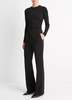 Vince Mid Rise Tailored Flare Pants - Black - Thumbnail 3