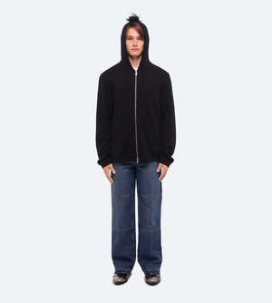 Helmut Lang Mohawk Full Zip Hoodie - Black | Garmentory
