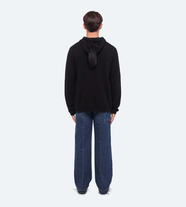 Helmut Lang Mohawk Full Zip Hoodie - Black | Garmentory