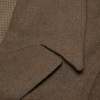 J.J. Simón Burgos Overcheck Herringbone Tweed Polo Coat - Walnut - Thumbnail 6