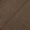 J.J. Simón Burgos Overcheck Herringbone Tweed Polo Coat - Walnut - Thumbnail 8
