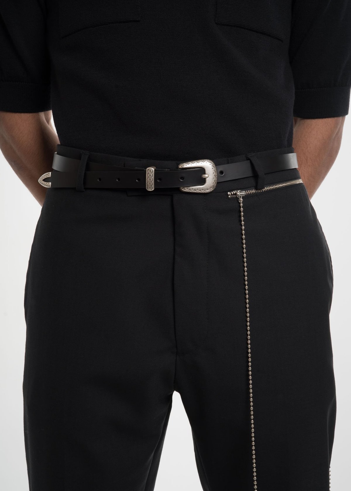 Cmmn Swdn Black Glock Western Leather Belt | Garmentory