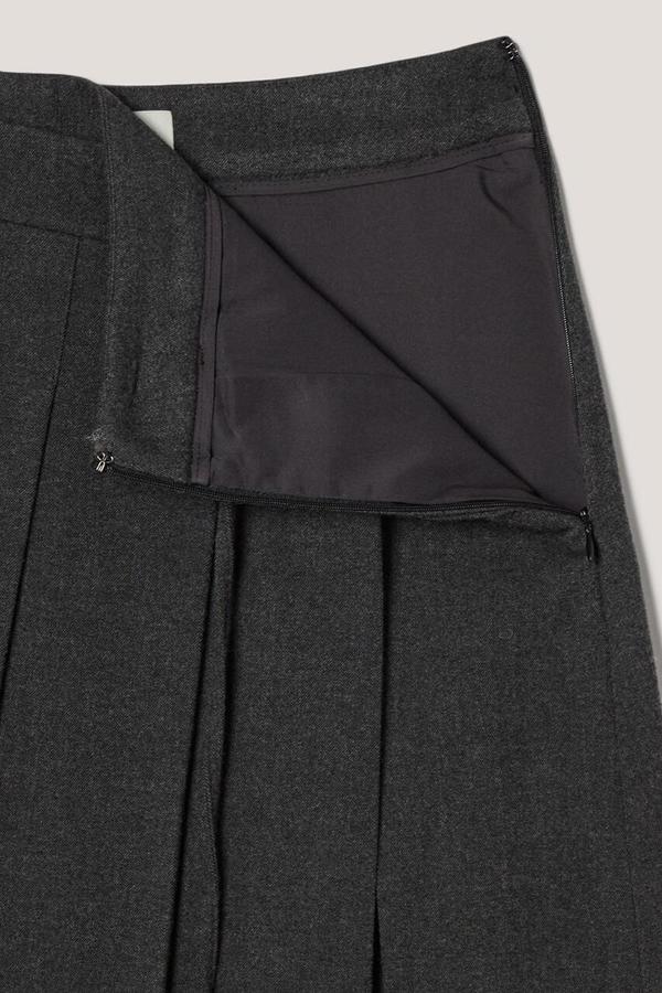 DUNST Ribbon Pleats Wrap Skirt - Charcoal Grey | Garmentory