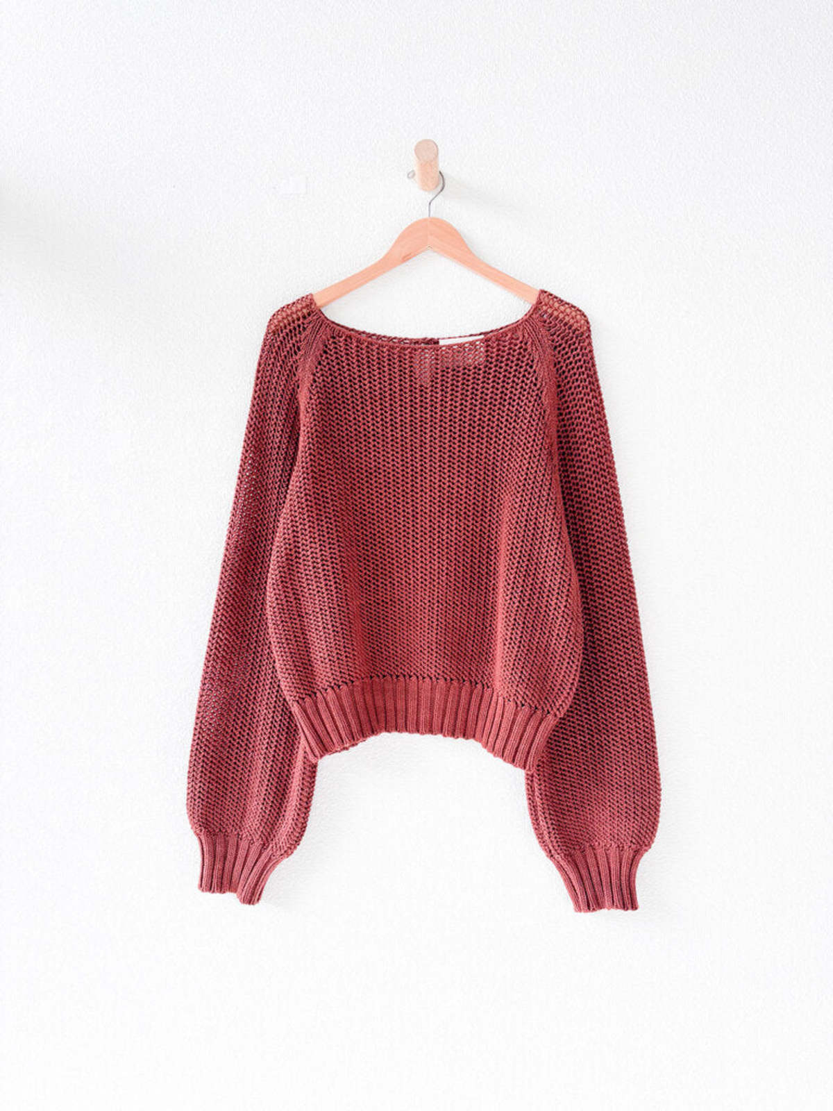 Misha & Puff Cotton Sweater - maroon - Image 1 of 5