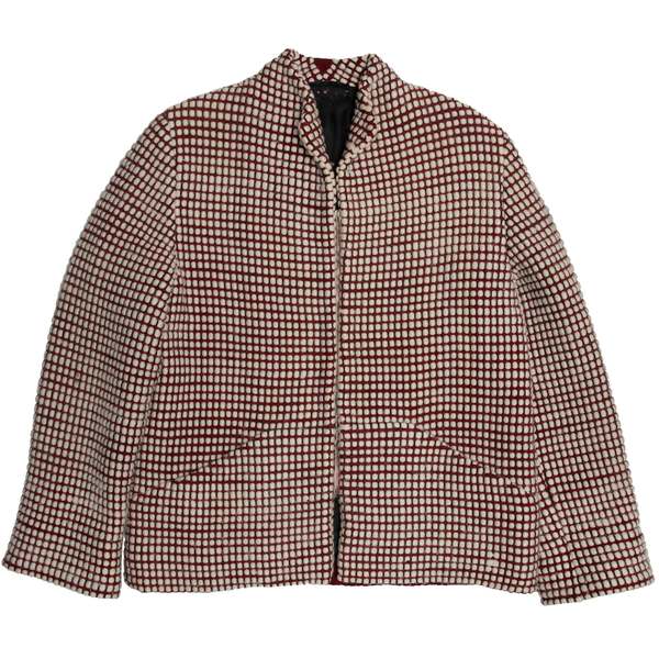 ma+ Structural Double-Cloth Weave Kimono Jacket - Ruby