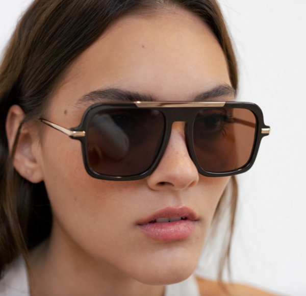Past Midnight The Retro Brown Sunglasses Past Midnight The Retro Sunglasses - Brown | Garmentory main image 3