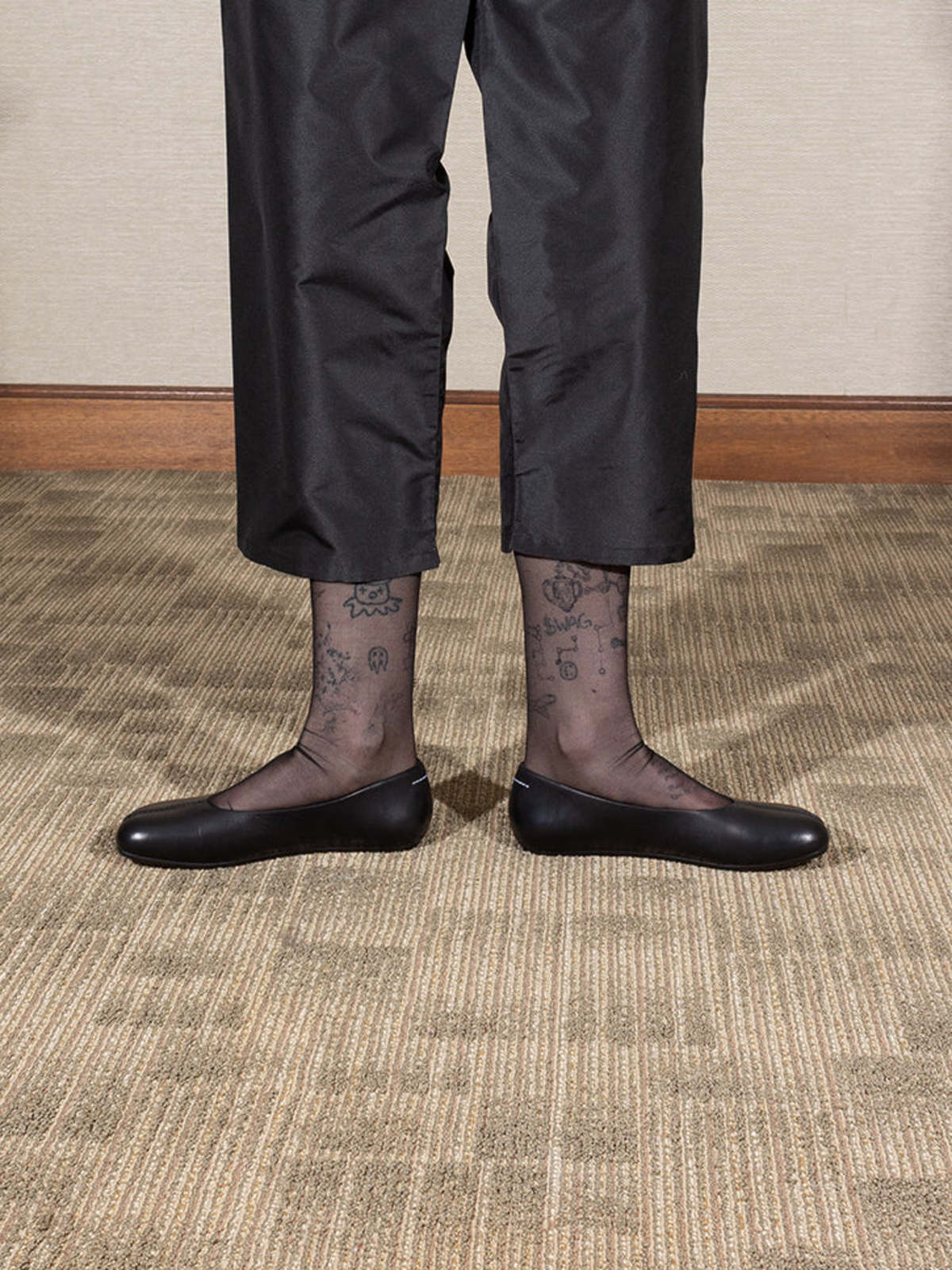 MM6 Maison Margiela Ballet Shoe - Black | Garmentory