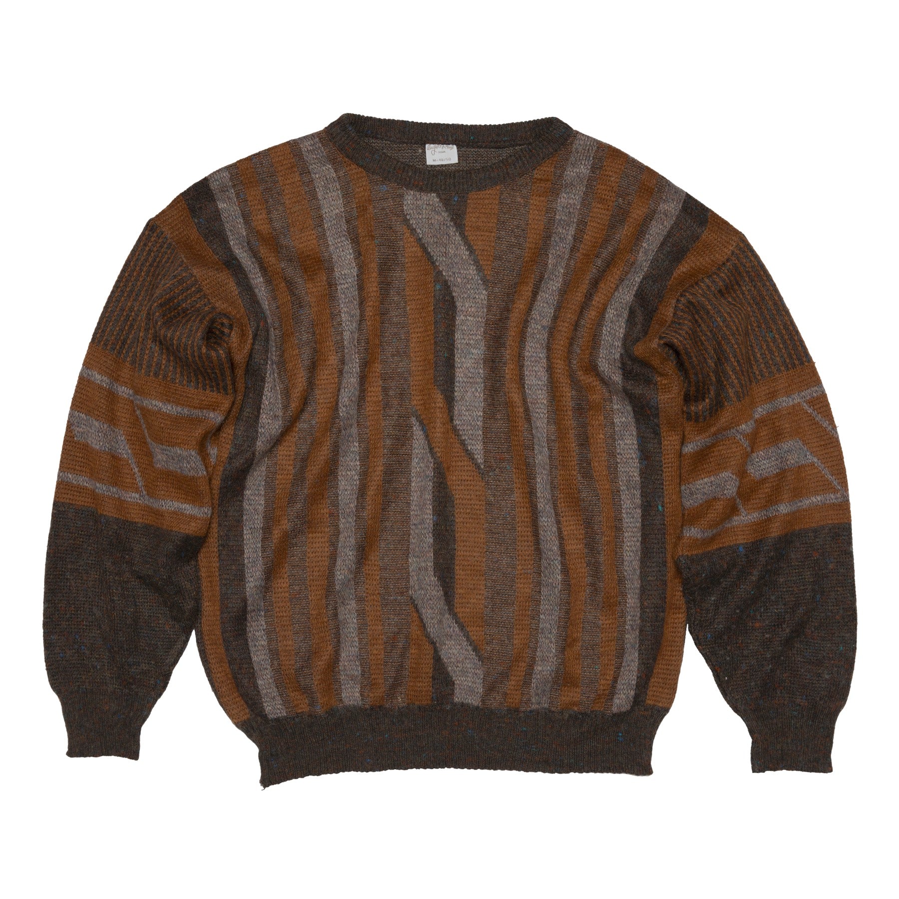 Angelo Litrico Brutalist Stranded Tweed Yarn Garter Stitch Jumper 