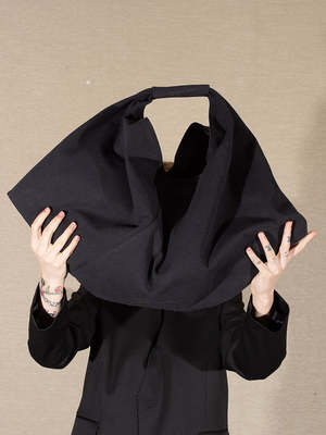MM6 Maison Margiela Japanese Draped Bag - Black | Garmentory