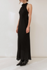 Jacoba Jane Rowan Draped Silk Double Crepe Dress - Black - Thumbnail 1