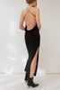 Jacoba Jane Rowan Draped Silk Double Crepe Dress - Black - Thumbnail 2