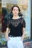 Clare V. LouLou Top - Black Lace - Thumbnail 1