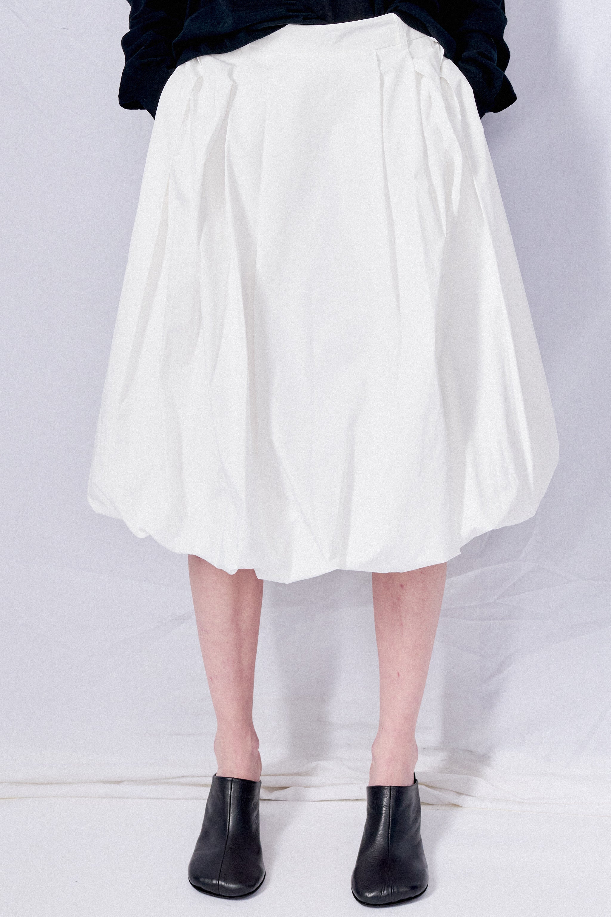 Dunst Balloon Midi Skirt - White | Garmentory