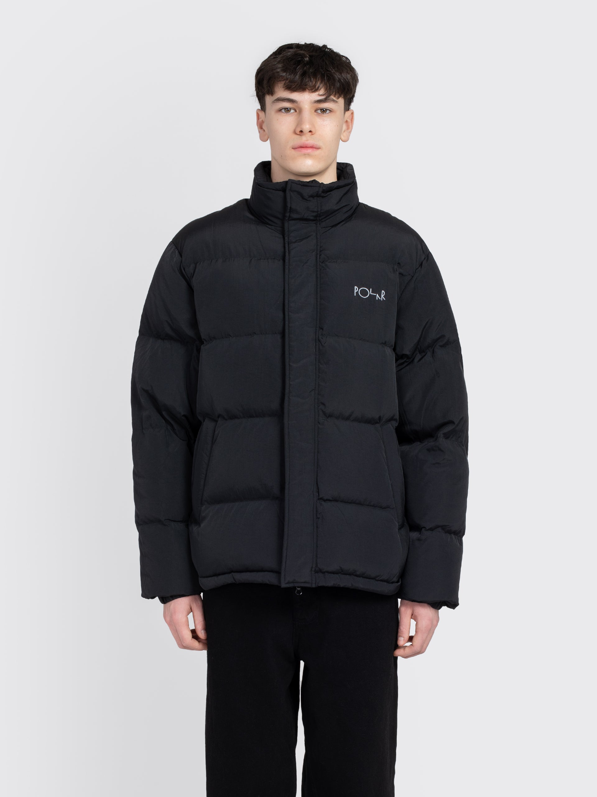 Polar Skate Co. Basic Puffer Jacket - Black | Garmentory