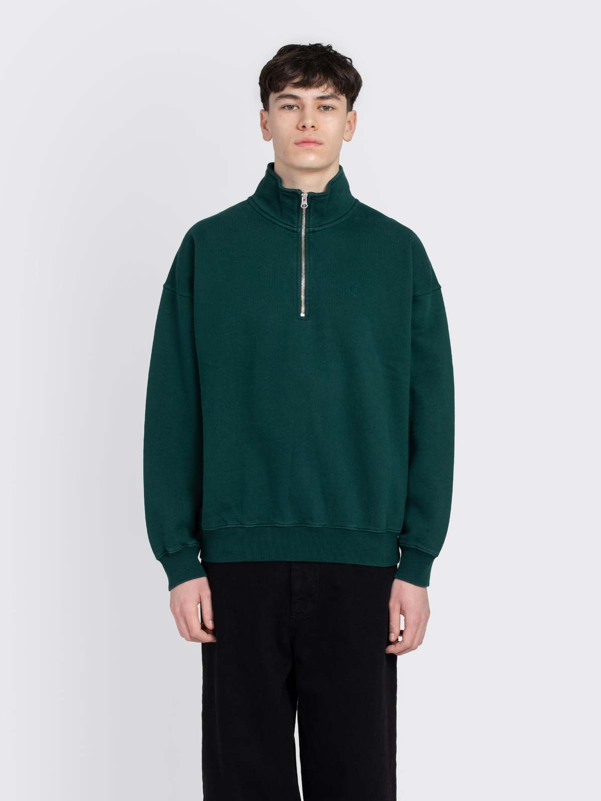 Polar Skate Co. Frankie Half Zip Sweater - Dark Emerald | Garmentory