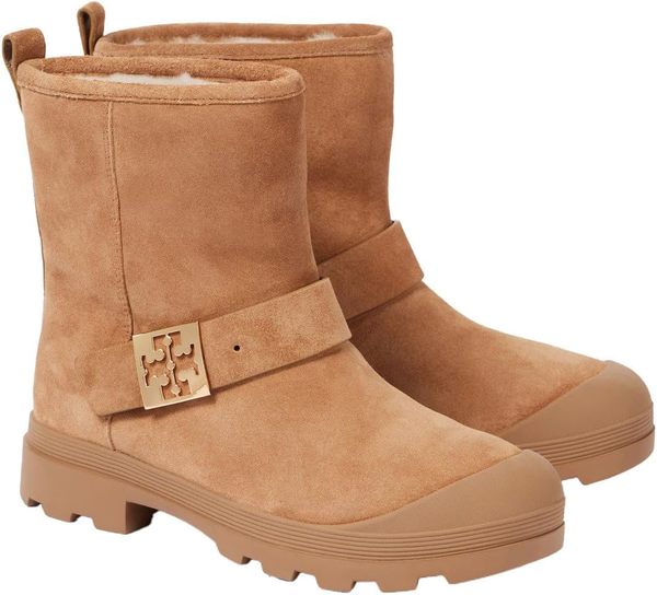 Tory Burch Mellow Shearling Boot - Light Chestnut/Gold