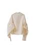 JAMPROOF Ruched Band Collar Blouse - Beige - Thumbnail 2