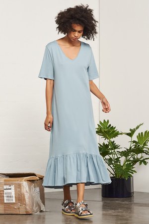 Kowtow Building Block Gather Hem Dress Kowtow Building Block Gather Hem Dress