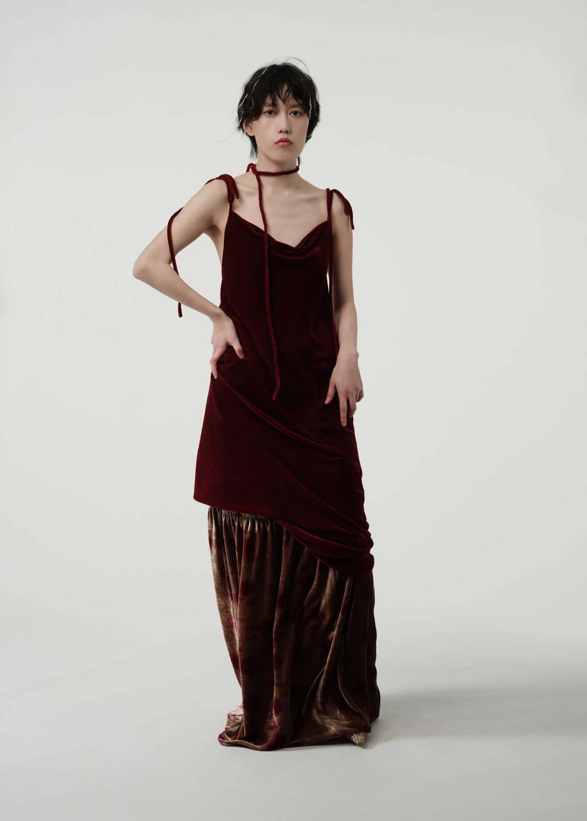 JAMPROOF Bias Slip Dress - Red - Image 2 of 5