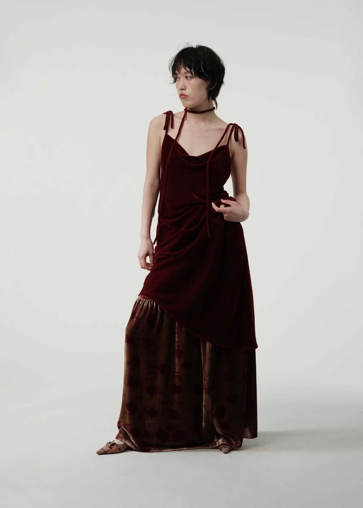 JAMPROOF Bias Slip Dress - Red - Image 3 of 5