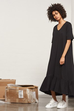 Kowtow Building Block Gather Hem Dress Kowtow Building Block Gather Hem Dress