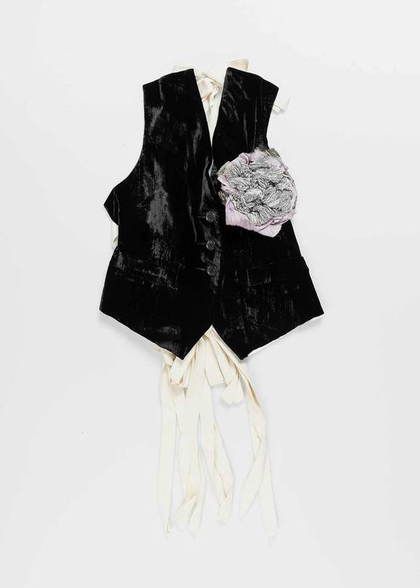 Elena Dawson Ties And Lilac Rose Waistcoat - Black | Garmentory