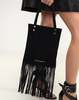 Cynthia Rowley Felicity Fringe Suede Tote - Black - Thumbnail 2